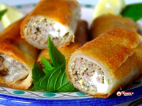 BOURAK A LA VIANDE HACHée ET FORMAGE