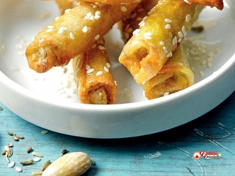 Patisserie ***Brick aux trois chocolats et amandes***