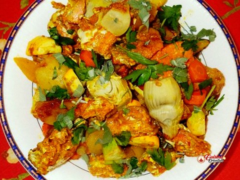 Tajine de saumon rose entier