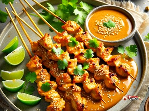 Brochettes de poulet au Satay