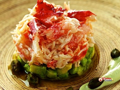 tartare d'avocats au crabe