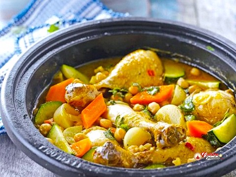 Légumes vapeur au poulet