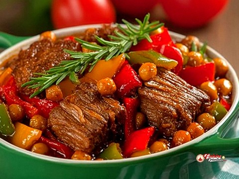 Agneau aux trois poivrons