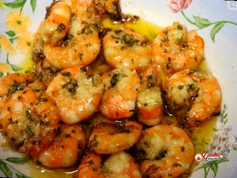 crevette sauté à lail