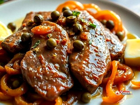 Foie aux oignons vinaigrés