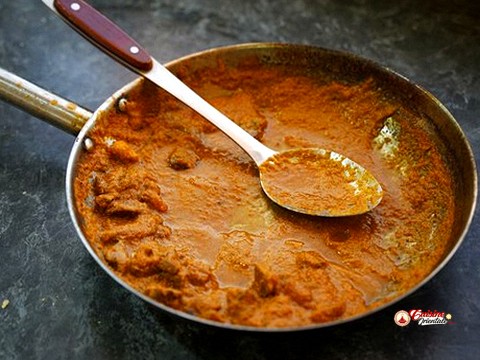 Foie en sauce rouge