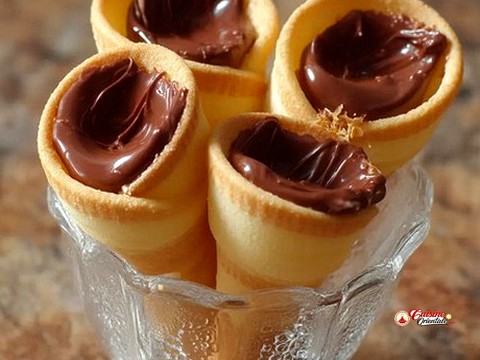 Cornets au chocolat