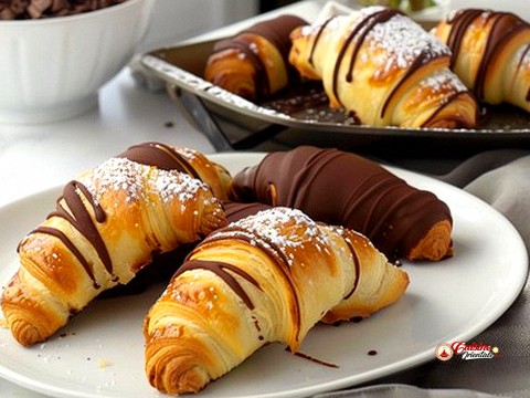 Croissants à la noix de coco et chocolat