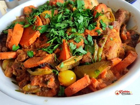 Tajine de poulet au patates douces