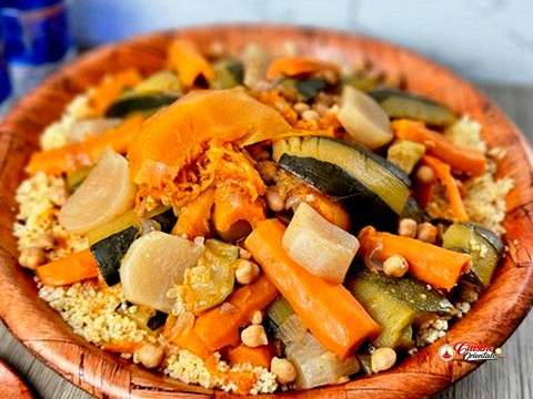 Couscous de riz aux légumes verts