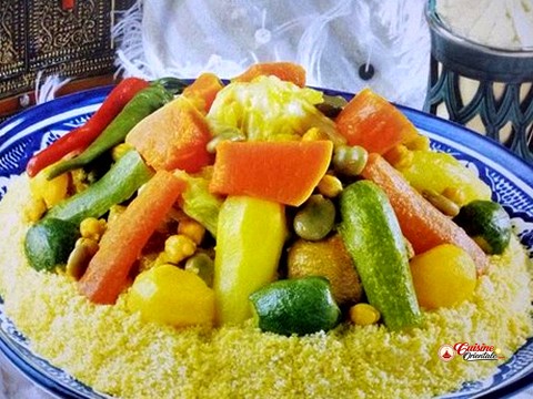 Couscous bidawi aux sept legumes
