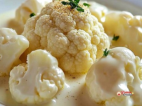 Choux-fleur sauce blanche.