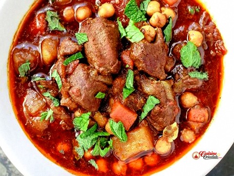 Compotée dagneau à la mauresque