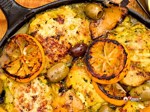 Poulet à la tomate et au citron
