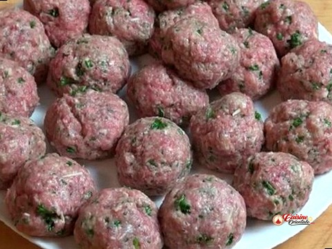 Boulette de boeuf haché farcie