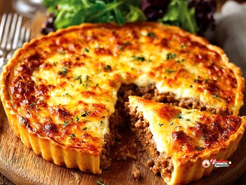 Tarte viande hachée fromage